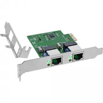 Võrgukaart InLine 51128K Dual Gigabit 2x RJ45 PCIe x1