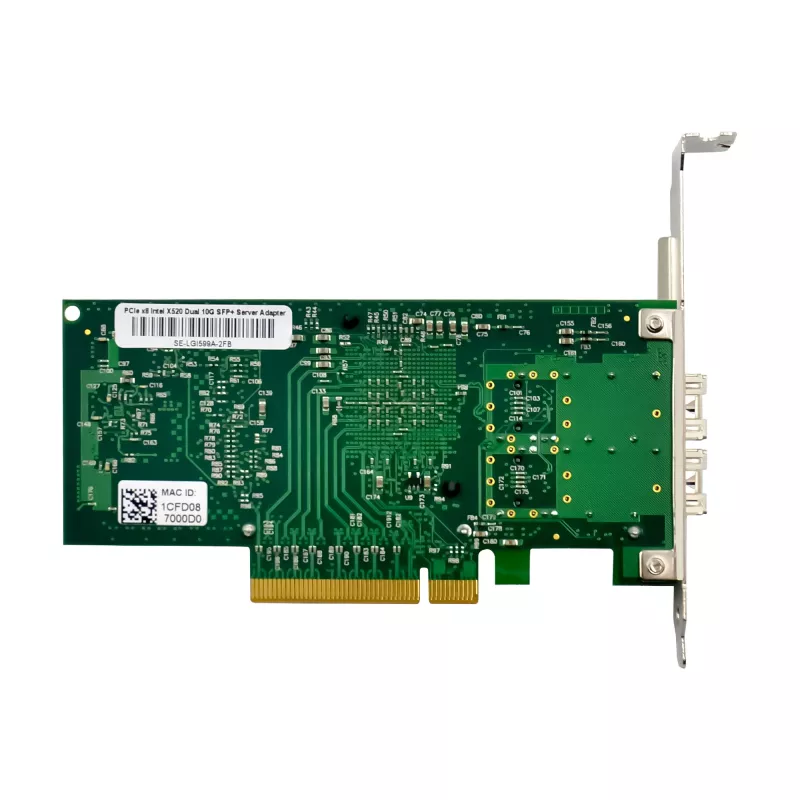 InLine Dual 10 Gigabit võrgukaart, 2x SFP+, PCIe x8, koos LP kronsteiniga
