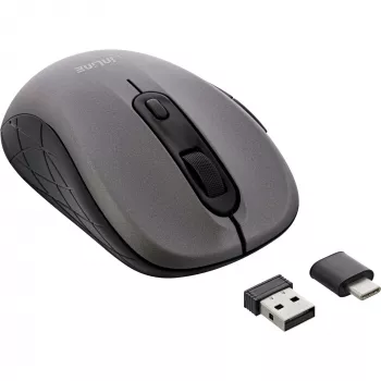 InLine hiir 3-in-1, Bluetooth + 2x 2,4GHz, 5 nuppu, optiline, hall/must