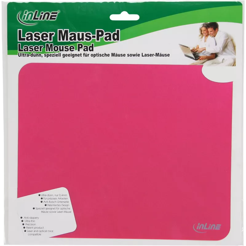 Hiirematt InLine 55456R laser üliõhuke punane 220x180x0.4mm
