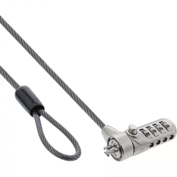 InLine sülearvuti numbrikombinatsiooniga turvalukk 4,4 mm x 2 m
