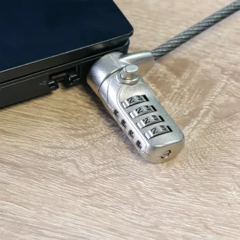 InLine sülearvuti numbrikombinatsiooniga turvalukk 4,4 mm x 2 m