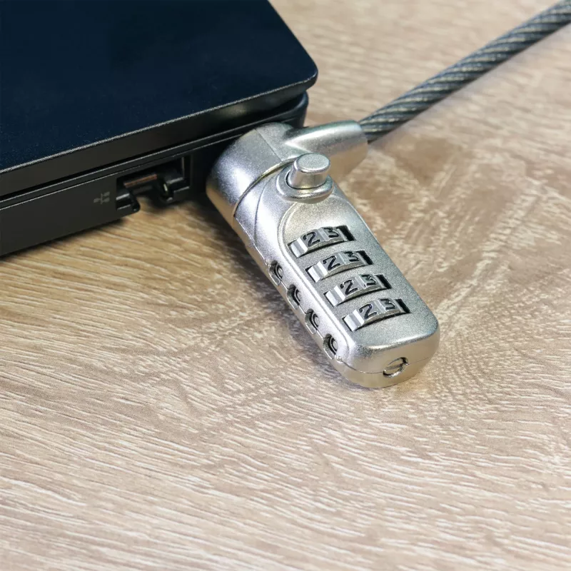 InLine sülearvuti numbrikombinatsiooniga turvalukk 4,4 mm x 2 m