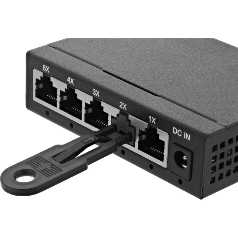 InLine RJ45 pordiblokeerija, stardikomplekt 10 blokeerija ja võtmega, must