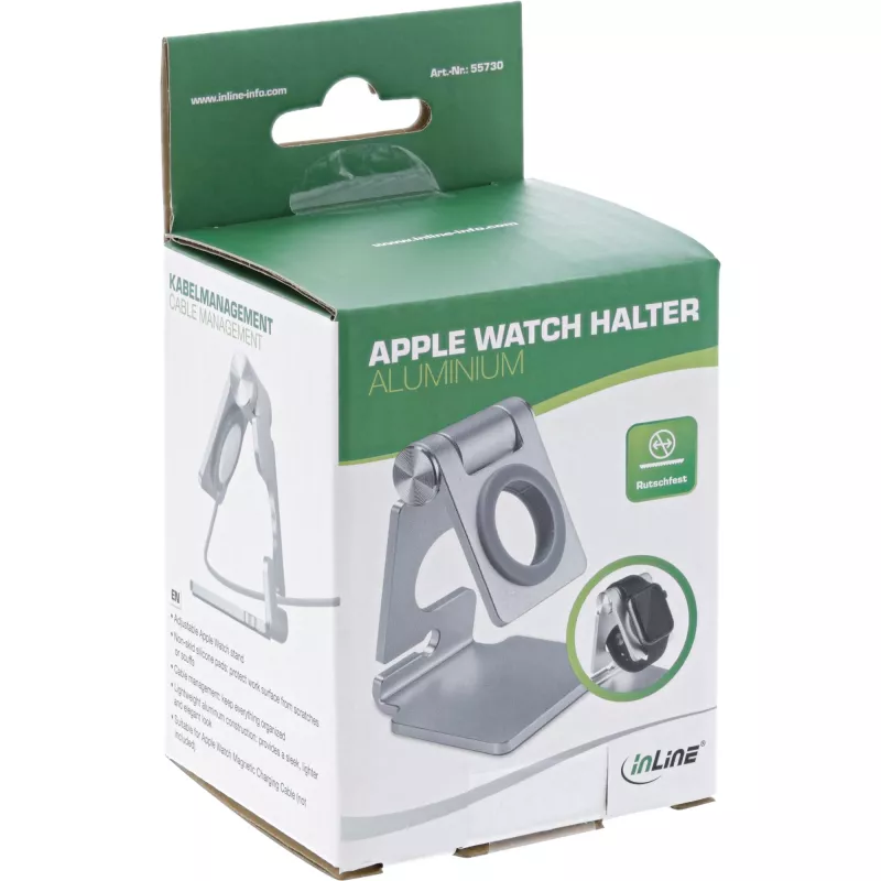 InLine Alumiiniumist hoidik Apple Watchile, hõbedane