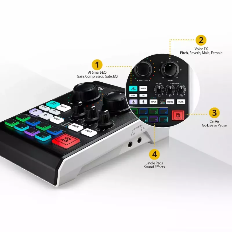 Audio Mixer ATEN MicLIVE 6-CH 6 kanalit 24 bitti 96 kHz