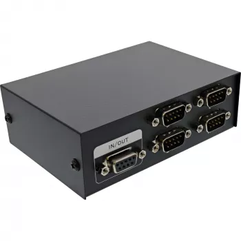 InLine jadapordilüliti manuaalne 4-pordiline RS232 9-kontaktiline Sub-D juhtmega