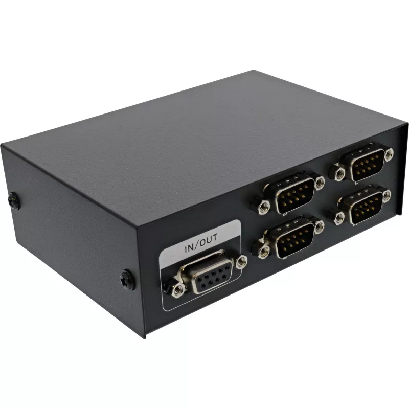InLine jadapordilüliti manuaalne 4-pordiline RS232 9-kontaktiline Sub-D juhtmega