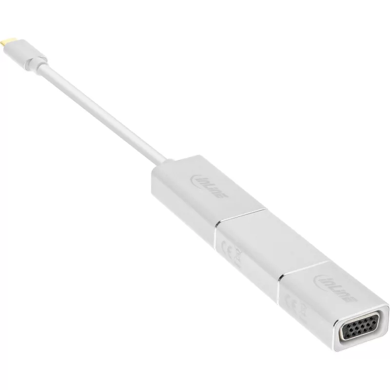 InLine USB-kuvari konverterikomplekt 6-ühes, 4K/60Hz hõbedane