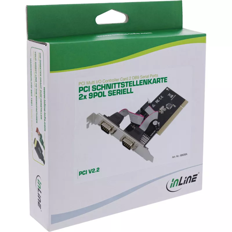 InLine PCI Multi I/O kontrollerkaart 2 DB9 jadaporti