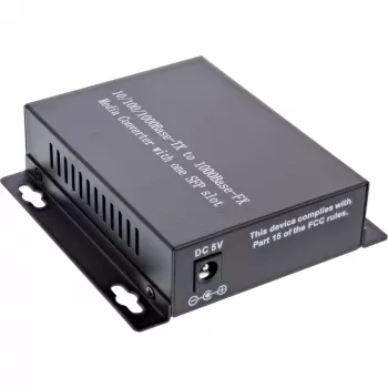 InLine võrgumeediumimuundur 10/100/1000 Mb/s TP-SFP FO, SM, 20 km