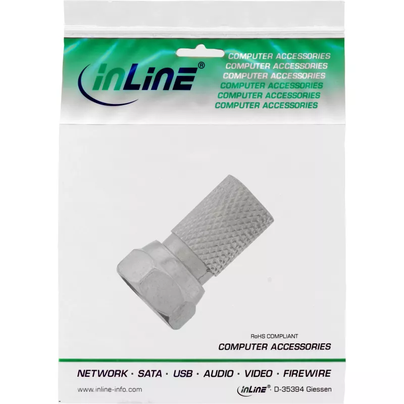 InLine F-pistik isane koaksiaalkaabli jaoks kaablikestaga 7,5 mm
