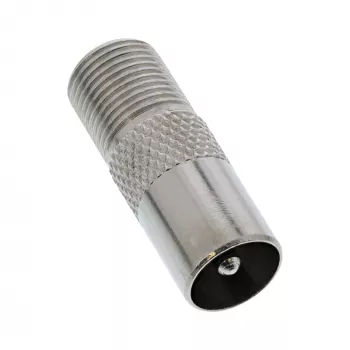 Koaksiaaladapter IEC isane antenn F-pistikuga emane InLine 69915D