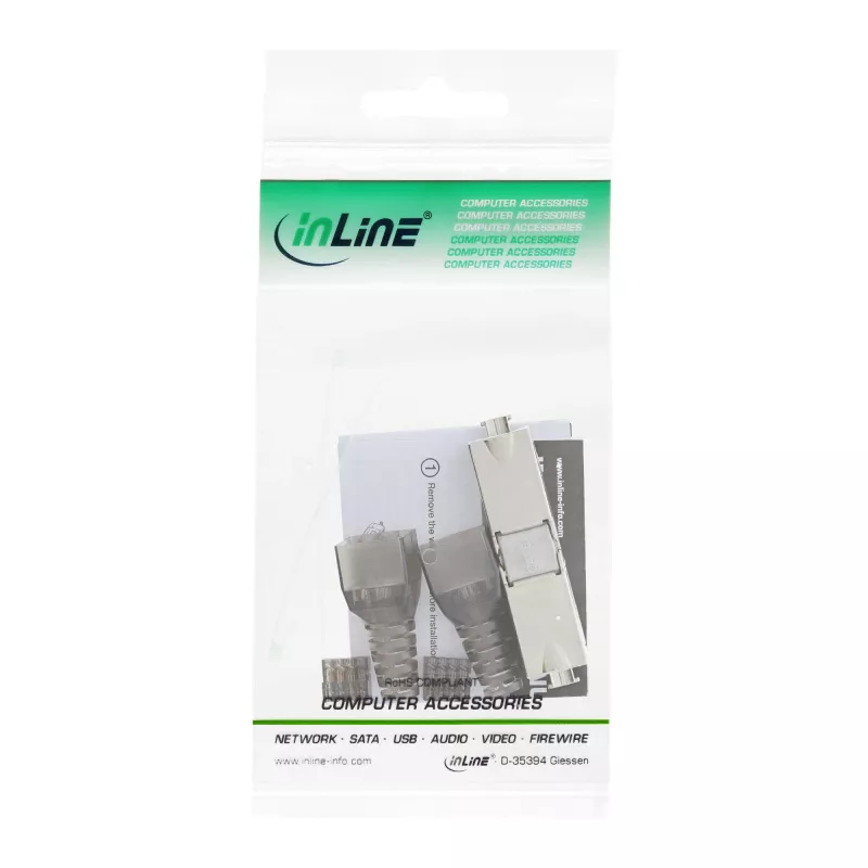 InLine kaabel connector Cat.6A, varjestatud, kitsas versioon