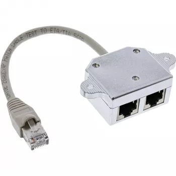InLine Cat.5e ISDN T-adapter, RJ45 isane > 2x RJ45 emane, 15 cm