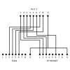InLine Cat.5e ISDN T-adapter, RJ45 isane > 2x RJ45 emane, 15 cm