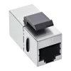 InLine RJ45 emane-emane SNAP-In moodul Cat.6 STP, must/hõbedane