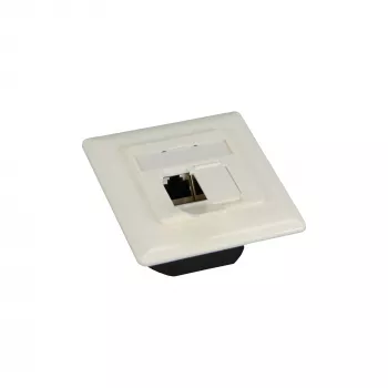 InLine Cat.6 ühenduskarp 2x RJ45 emane, RAL9010 valge, horisontaalne