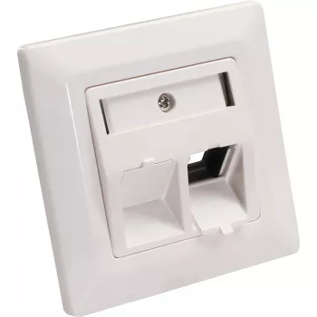 InLine raamikomplekt 2x RJ45 Bu/LSA sisetükile, Keystone SNAP-In, RAL9010