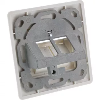 InLine raamikomplekt 2x RJ45 Bu/LSA sisetükile, Keystone SNAP-In, RAL9010