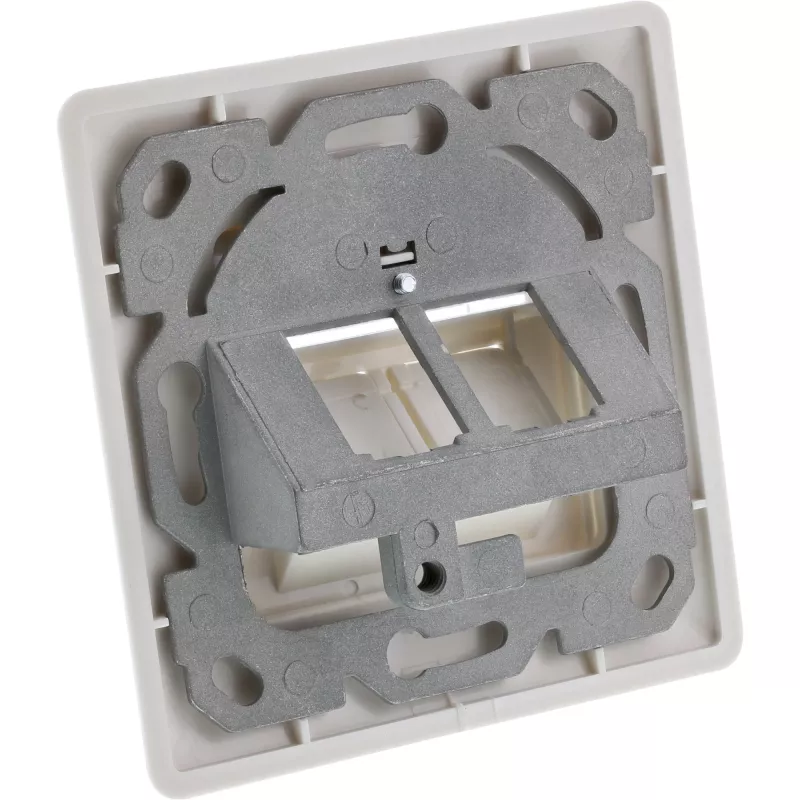 InLine raamikomplekt 2x RJ45 Bu/LSA sisetükile, Keystone SNAP-In, RAL9010