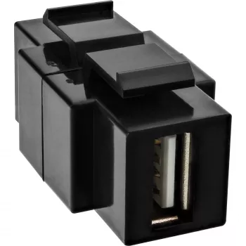 InLine USB 2.0 Snap-In moodul, USB 2.0 A-pesa/emane, valge korpus