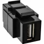 InLine USB 2.0 Snap-In moodul, USB 2.0 A-pesa/emane, valge korpus