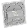 InLine raami komplekt 1x RJ45 Bu/LSA sisestuse jaoks, Keystone SNAP-In, valge RAL9010