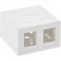 InLine Surface Mount Box for keystone 2x RJ45 valge 76202B