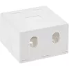 InLine Surface Mount Box for keystone 2x RJ45 valge 76202B
