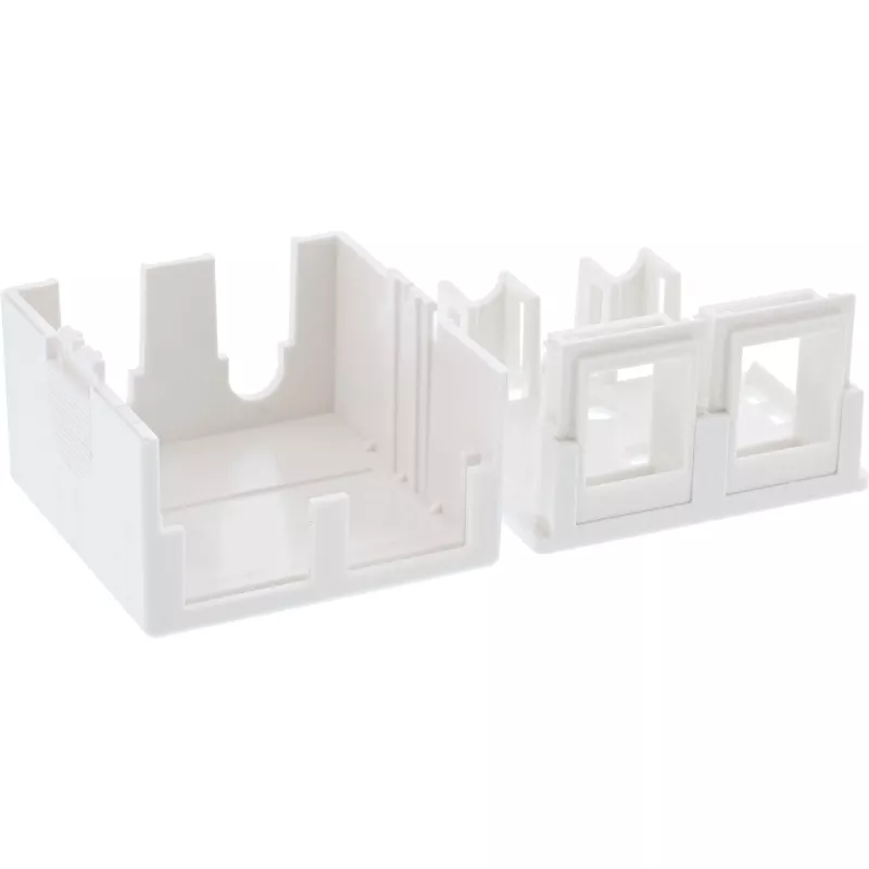 InLine Surface Mount Box for keystone 2x RJ45 valge 76202B