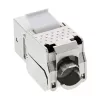 InLine RJ45 Keystone Jack Snap-In moodul Cat.6a, musta tolmukattega
