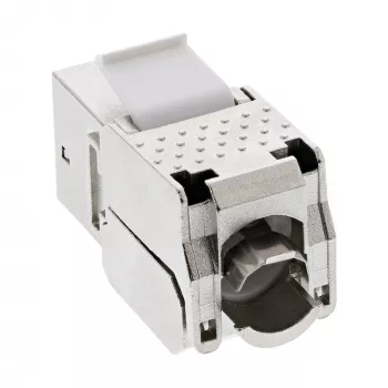 InLine RJ45 Keystone Jack Snap-In moodul Cat.6a, musta tolmukattega