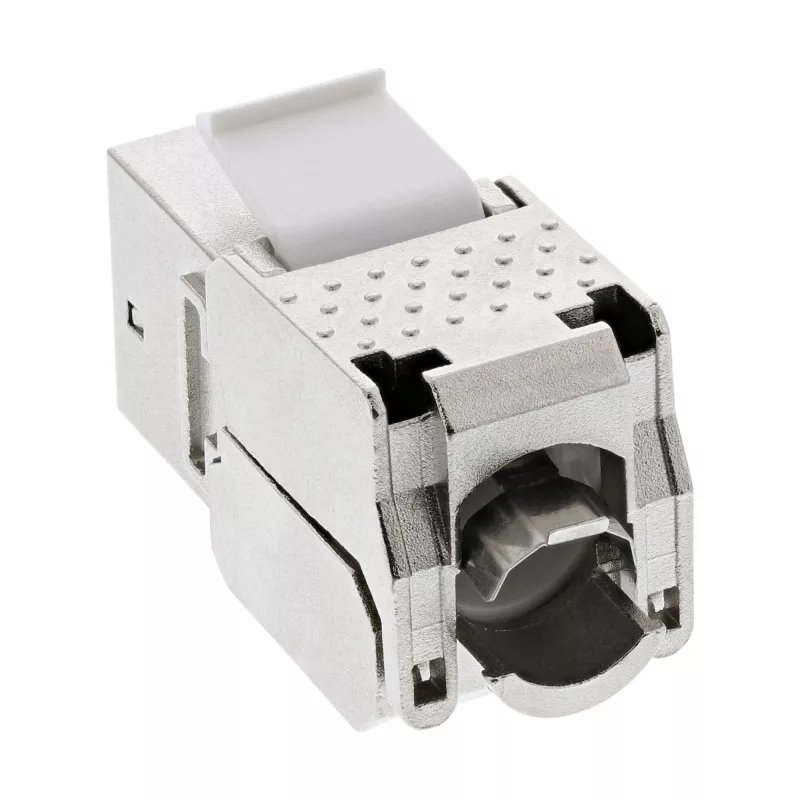 InLine RJ45 Keystone Jack Snap-In moodul Cat.6a, musta tolmukattega