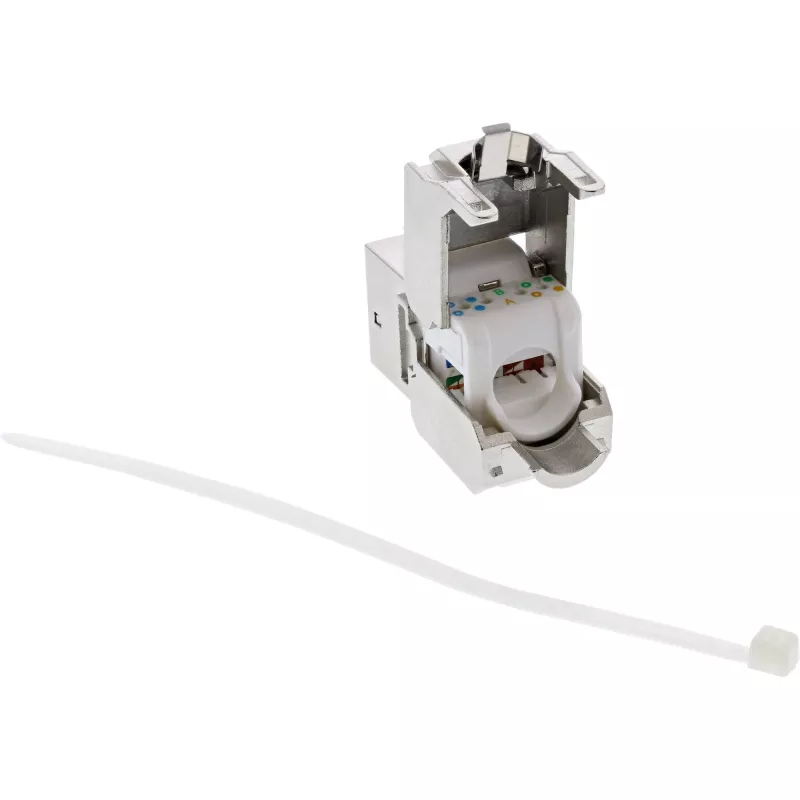 InLine RJ45 Keystone Jack Snap-In moodul Cat.6a, musta tolmukattega