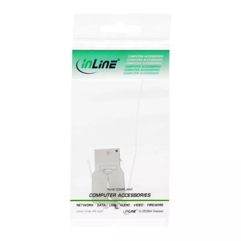 InLine RJ45 Keystone Jack Snap-In moodul Cat.6a, musta tolmukattega