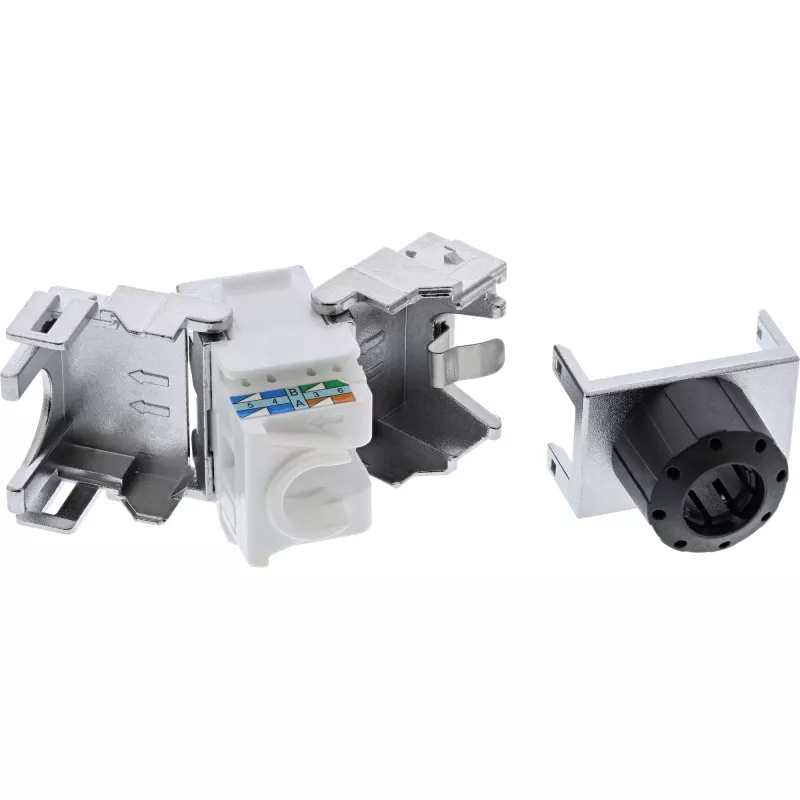 InLine Premium RJ45 Keystone Jack Snap-In moodul Cat.6a, tolmukattega