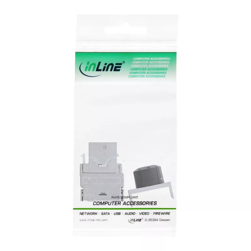 InLine Premium RJ45 Keystone Jack Snap-In moodul Cat.6a, tolmukattega