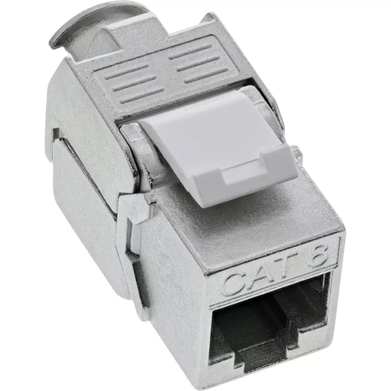 InLine RJ45 Keystone Jack Snap-In moodul Cat.8.1 lame metallist 1 tk