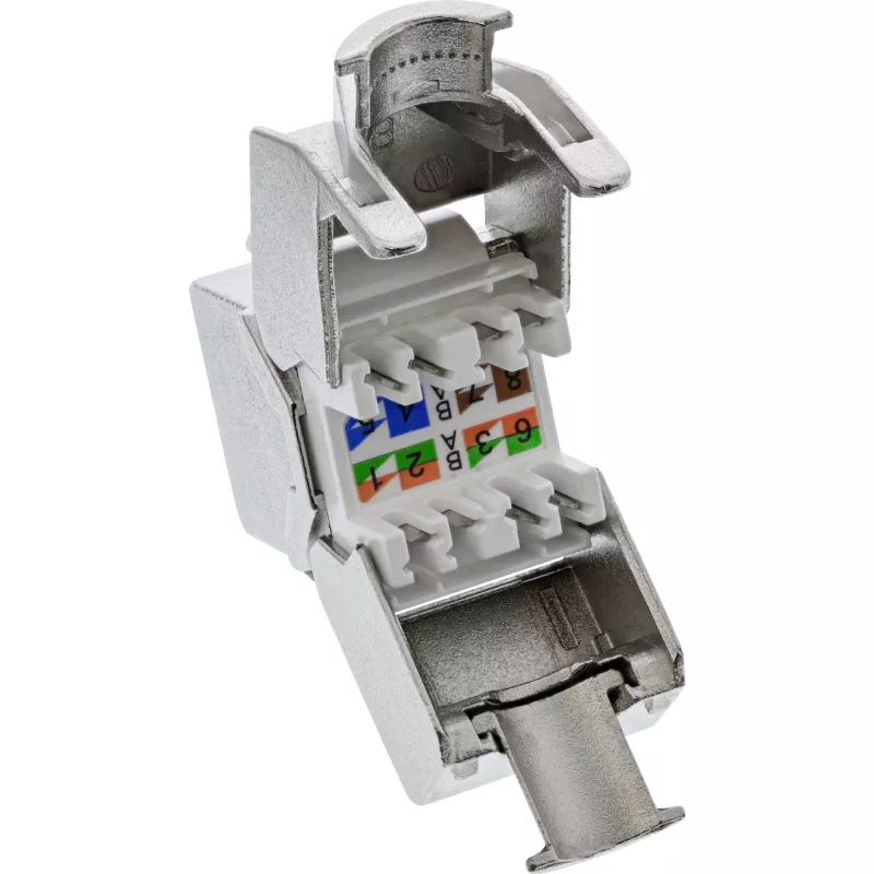 InLine RJ45 Keystone Jack Snap-In moodul Cat.8.1 lame metallist 1 tk