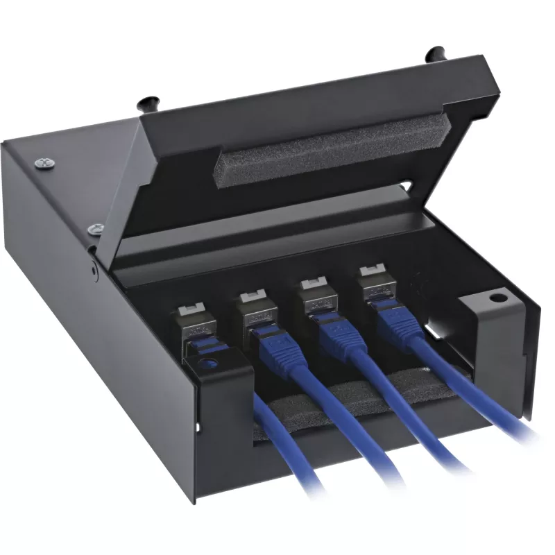 InLine pealispinnale paigaldatav karp keystone 4x RJ45 must 76202X