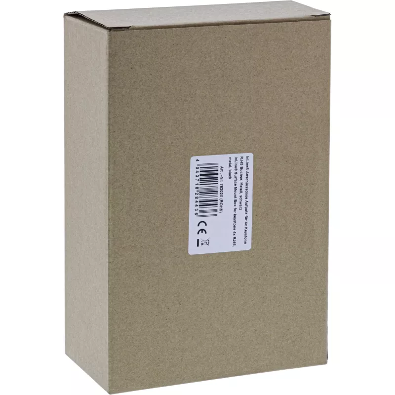 InLine pealispinnale paigaldatav karp keystone 4x RJ45 must 76202X