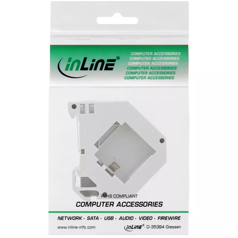 InLine Keystone-kinnitus DIN-liistule, 1-pordiline, helehall