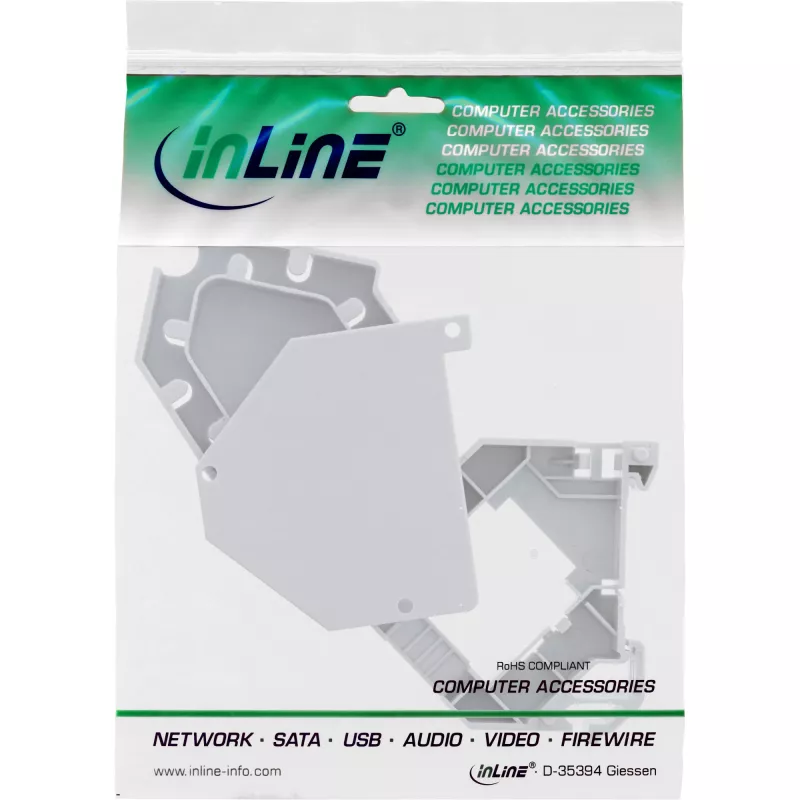 InLine Keystone SNAP-In kiudoptilise Keystone'i mooduli hoidik, 1-pordiline, DIN-liistule