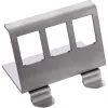 InLine 76203E metallist Keystone klõpsatav DIN-liistule kinnitatav kinnitusklamber, 3-pordiline