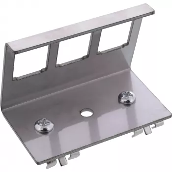 InLine 76203E metallist Keystone klõpsatav DIN-liistule kinnitatav kinnitusklamber, 3-pordiline