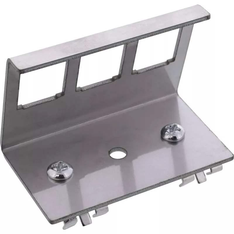 InLine 76203E metallist Keystone klõpsatav DIN-liistule kinnitatav kinnitusklamber, 3-pordiline
