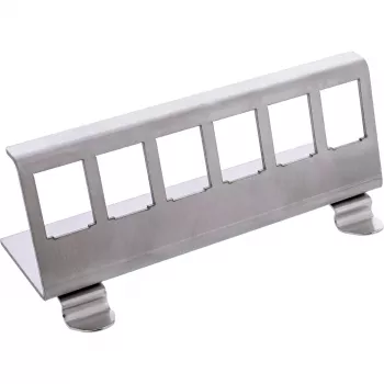 InLine 76203G metallist Keystone klõpsatav DIN-liistule kinnitusklamber, 6 pordiga