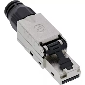 InLine RJ45 pistik Cat.6A 500MHz, paigaldatav, varjestatud, kruvikorgiga