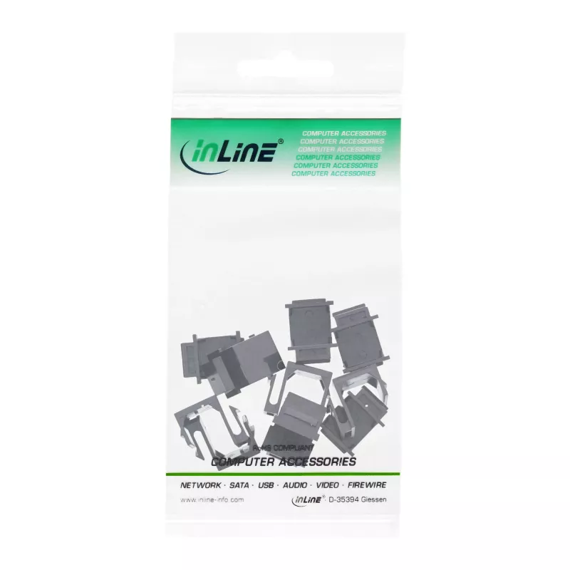 InLine Keystone SNAP-In pimekate moodulipesale, must, 10 tk